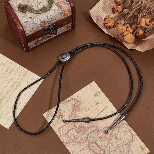 2 stuks Bolo Tie bijlage vervanging bit Set voor Bolo Ties accessoires Bolo Tie accessoires Zilver Platinum antiek 4