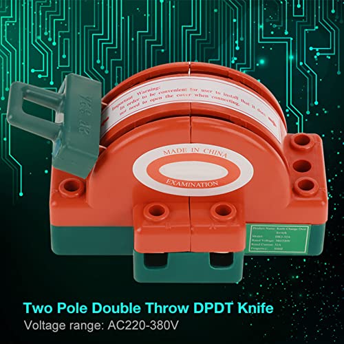 2 Stuks 32A 220V 2 Pole Detach Inverter Dubbele Pool Dubbele Gooi Mes Switch Dubbele Gooi DPDT Mes veiligheidsschakelaar oranje