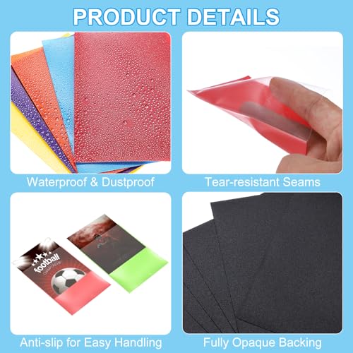 Soft Clear Card Cases Kaarthouders 9x6,5cm, 50Stuks Matte Trading Card Beschermers voor Standaard Verzamelbare Baseball Game, Trading Card, Rood 4