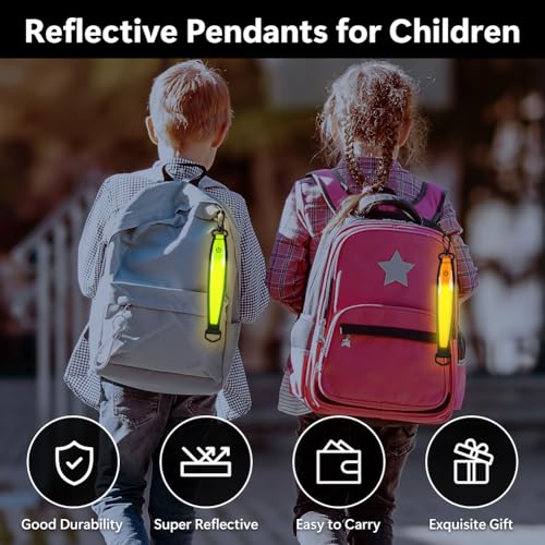 LED-flitslicht, Reflectieve Hanger, 3 lichtmodi, Waterdichte veiligheidslamp, Geschikt voor rugzak, Schooltas, Wandelen, Fietsen 4