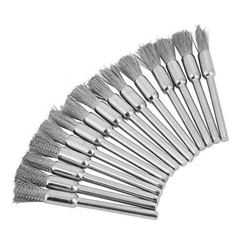 15st Staal Diameter Draadborstel 3mm Shaft Mini Polishing Tool voor metaal, hout, steen oppervlak reiniging ((3*5mm) 5
