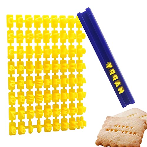 Cookie stempel alfabet nummer & letter cookies cutter embosser cutter fondant maken DIY gereedschap elke post letter 72 st