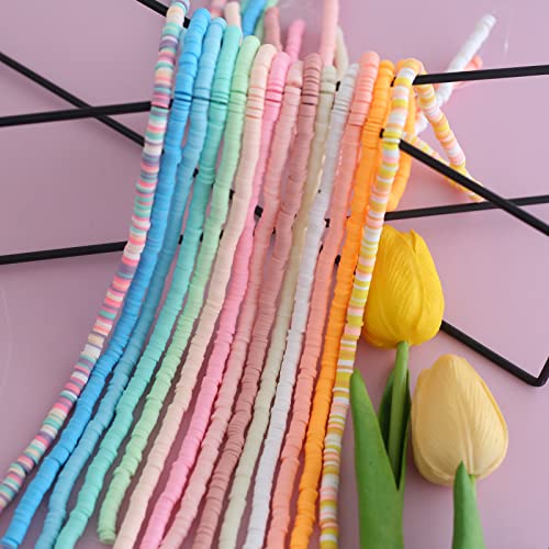 Heishi Kralen 5.000 Stuks Polymer Klei Kralen 6mm Kleurrijke Flat Kralen Klei Kralen Ambacht Set voor DIY sieraden ketting Charm Armbanden Cadeau (D) 3