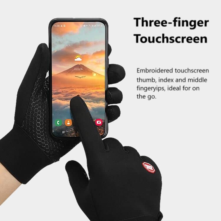 Fietshandschoenen, Running Handschoenen, Winterthermale handschoenen, Touchscreen, Non-Slip, Waterdicht, Windbestendig, Warm Lining, Unisex Handschoenen voor Skiën, Fietsen, Klimmen