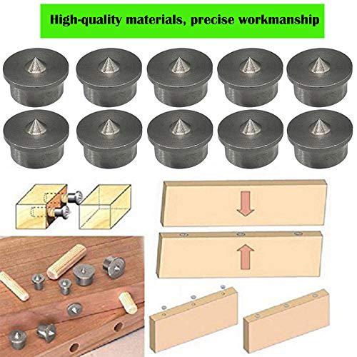 Dowel Pin Center Houtbewerking Uitlijningstoolpunten Marker Drill Center, 10mm Dwel Drill Center Points Pin Set (10 PCS) 4
