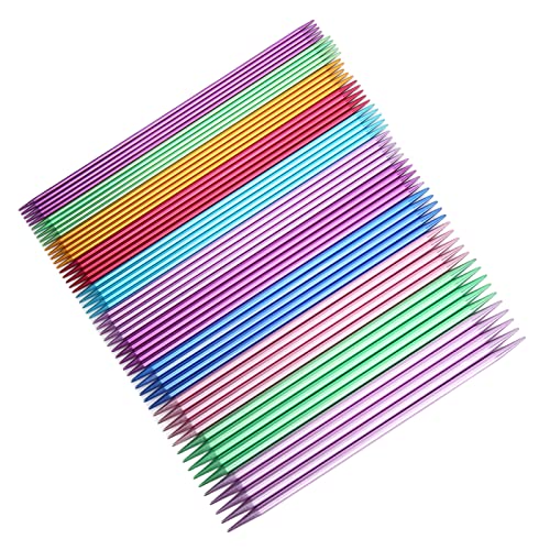 Dubbelpuntige naalden, duurzaam glanzende verschillende kleuren Ergonomisch ontwerp Breinaalden voor het weven voor huishoudens 3