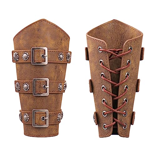 Sea 1 Paar Viking Style Wrist Guards Viking kostuum Middeleeuwse Vintage Knight Wrist Guard voor theatervoorstellingen Cosplay
