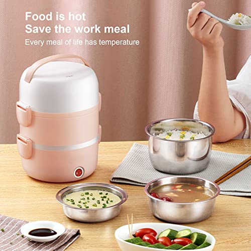 Elektrische lunchbox, Portable 3 Ply, 220V, 50Hz, 250W, Bento Food Storage Container, Leak-Proof, Rice Cooker (1#) 5
