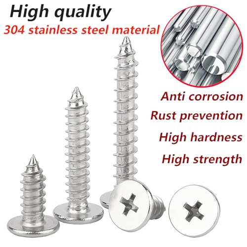 20 st. Zelftappende schroeven, M3 x 8mm Phillips Houtschroeven, Ultra-dunne Flat Head Schroef 4