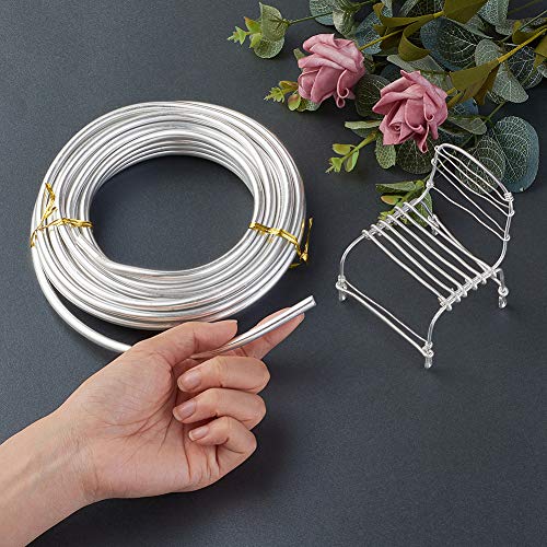 6mm zilver aluminium draad voor doe-het-zelf handmatige kunst en sieraden maken (zilver) 5