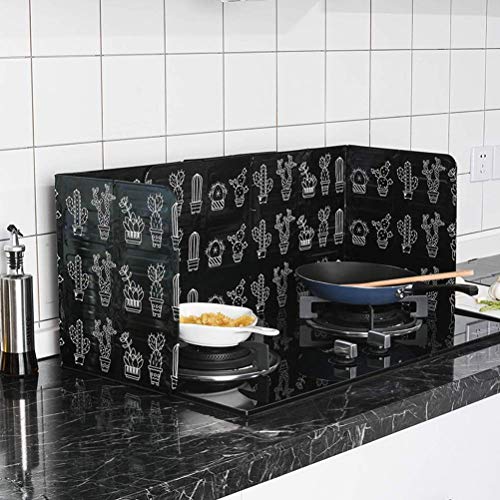 QCSTORE Splash Guard, Opvouwbaar, Niet-Stick Coating, Splash Guard, Olie Gas Fornuis, Deksel, Splash Proof Panelen, Gasfornuis, Schild voor Keuken, Casserole, Olie, Gasfornuis, Vaatwassers