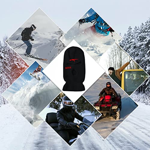 3 Hole gebreid Balaclava Full Face Cover Winter Storm Masker Hat Windproof 3 Hole Beanie Gezichtsmasker voor mannen Vrouwen Fietsen Skipakket van 2 5