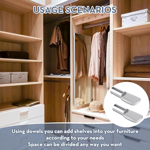 50 Stuks Shelf Racks, Plank Racks, 5mm, Plankhouders, Lepelvorm ondersteuning Pins voor kabinet Meubels Shelfs voor Plankbijlage, hardware accessoires 5