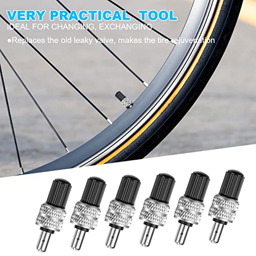 Fietsventielset, 6-Piece Duitsland Type Vervanging Fietsventielset Compatibel met Dunlop Dunlop Dutch Fietsband, Koperen Fietsventiel Vervanging voor Flash Valve en de meeste 4