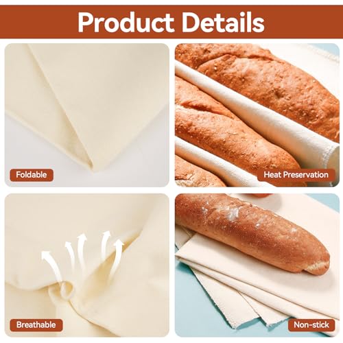 Baklinnen deegdoek linnendoek (6 stuks) 3