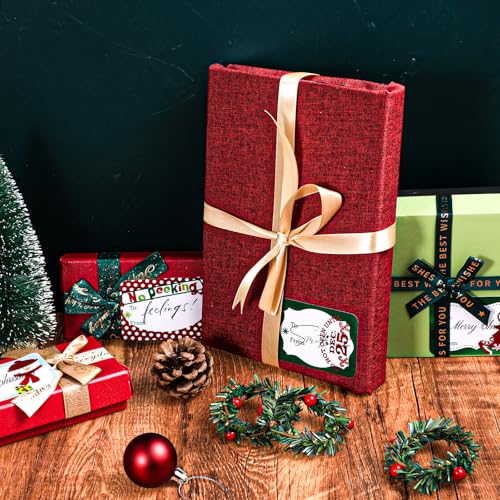 96Pcs Kerst Tags, Kerstmis Stickers Labels Kerstmis naar Van Kerstmis Sticker Naam Tags Schrijf op labels Kerstmis Tags Sticker Holiday Present Labels 4