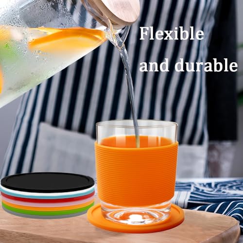 16 Stuks Siliconen Drinkonderzetters, Ronde Mokken Onderzetters Non-Slip Wasbare Cup Matten Onderzetters Pads Heat Resistant Cup Mat voor thuis Bar Office Koffie Beer Tea Mug 3