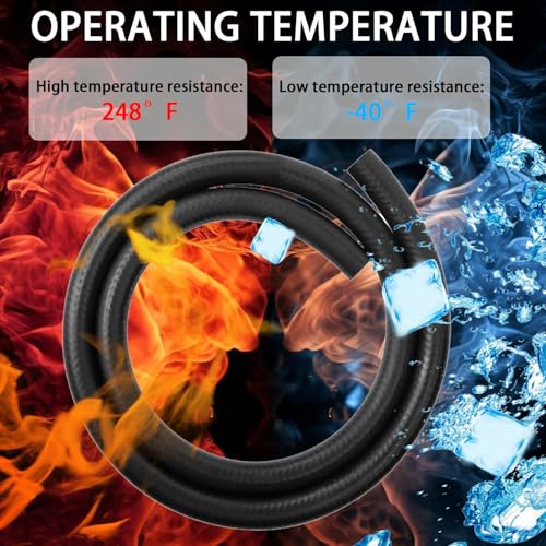 Smeerolie Slangen 3mm (1/8") x 5mm (3/16") 1m/3.3ft Waterslang Zwarte Rubber Tubing 4