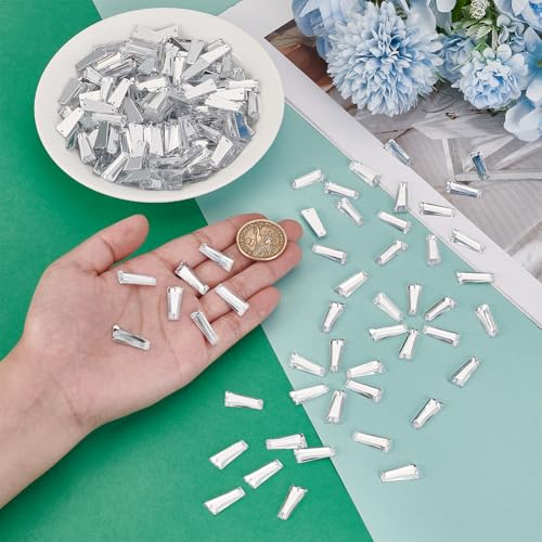 120 st. 7 stijlen Naaispiegel Rhinestones, Acryl spiegel Naaikralen Flat Terug Spiegel Pieces met gat onregelmatige spiegel Losse kralen voor naaien Craft DIY 3