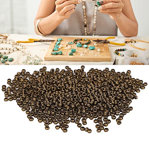 Ronde Spacer Kralen, DIY Stopper Kralen Makkelijk te gebruiken sieraden maken Stopper Kralen Duurzaam 500Pcs Knijp kralen voor ketting armband DIY(Bresze) 5