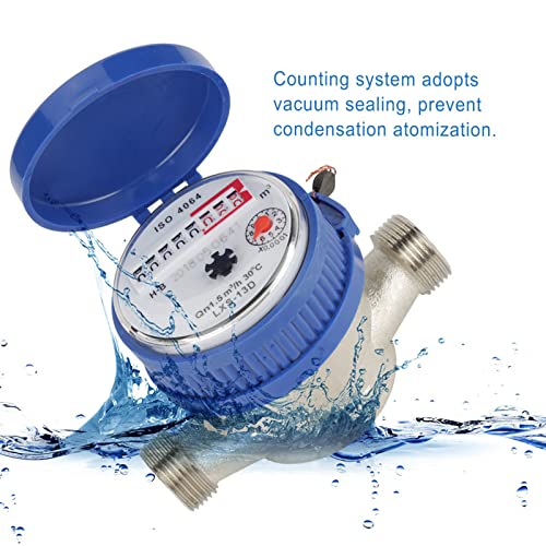 Watermeter, ijzer ABS-meter met vacuümdichting, breed meetbereik, voor tuin en thuisgebruik 4
