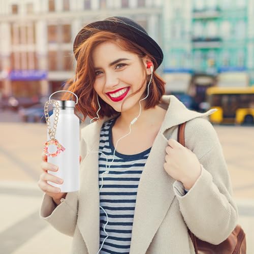 Brief Charm voor Stanley Cup, leuke eerste N Charm Accessoires voor Stanley Tumbler Handle Keychain Gepersonaliseerde Charm voor vrouwen, Roze 4