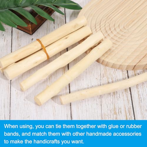 6 stuks 30 cm hoge houtstokjes, 1,8-2,8 cm in diameter natuurlijkhout ambachtelijke stokjes, droogdhout stokjes hoeten taken voor doe-het-zelf ambachten accessoire decor foto 4