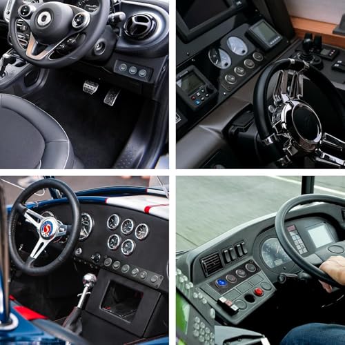 Schakel schakelschakelaar ronde ronde switch 12-24V aan/uit Schakelschakelaar 1 Gang schakelpaneel voor auto, boot, huishoudelijke apparaten, motorfietsen, schepen Etc, 6A/250V 5