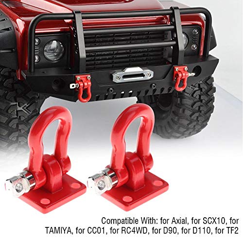 RC Trailer Buckle, 2Pieces RC Shackle Lock Catch Accessoire voor RC Climbing Crawler (rood)