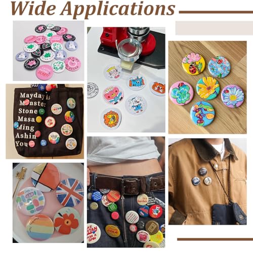 300 Stuks Clear Badge Beschermde Film, 35Mm Ronde Badge Beschermer Film Voor Badges Maker Machine Clip Pin Knop Onderwijs Diy Knop Broche Maken Benodigheden 5