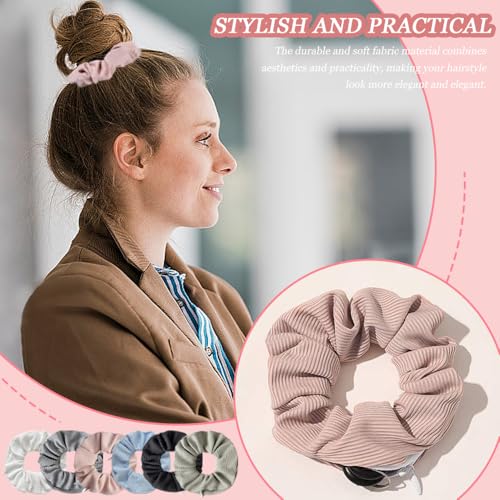 6 stuks verborgen zakhaarband Grote haarband Accessoires Kleurrijke Elastische Verborgen Pocket Hair Bands met rits voor het plaatsen van sleutels Kleine items voor vrouwen meisjes Cadeau 3