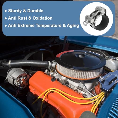 29-31mm T Bolt slang klem, 2st Rubber gevoerde Inlet Intercooler Pijpbuisklemmen 304 Roestvrij stalen Radiator slangklem voor 1.15"-1.2" buis 4