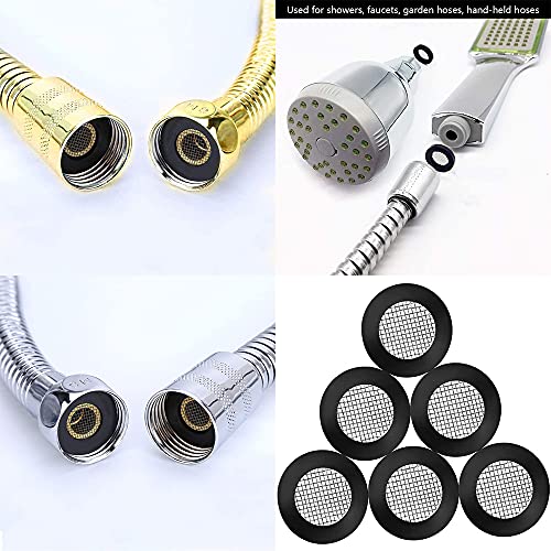 Zee 40 Pack O Ring Slang Seal Filter Net Douchekop Roestvrij Steel Seal Rubber Wasmachines met Filter Grid voor 1/2 Inch douchekop 5