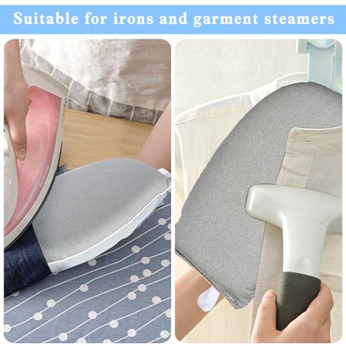 Kleding Steamer Strijkhandschoenen, Heat Resistant Waterdichte Strijkhandschoen Anti-Steam Handschoen Mini Strijkplank Steamer Accessoires met Finger Loop voor kleding Steamers 5