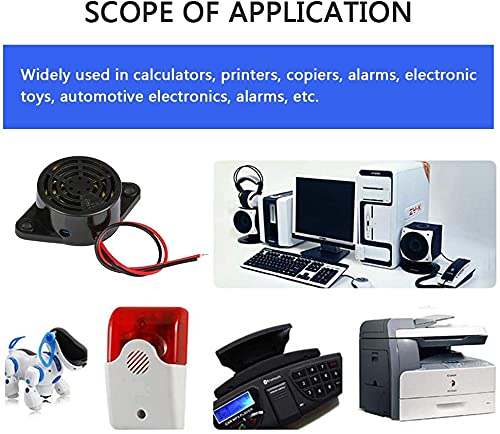15Scs 12V Elektronische Buzer Alarm Sounder Continu Buzer Alarm 95dB High Decibel DC 3-24V 5