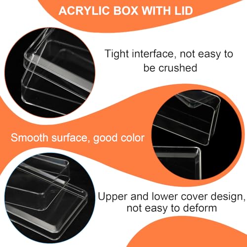 Acryl Box met deksel 8cm x 8cm x 11cm, Heldere Acryl Display Boxen Plastic Vierkante Kubus Containers Opslag Organisator voor Candy Kleine sieraden Kunstwerk Display 4