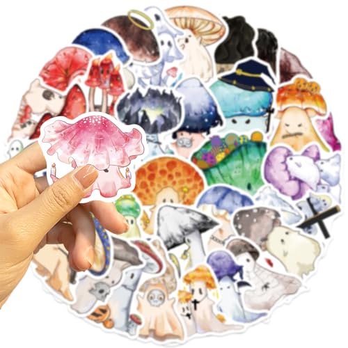 Mushroom Stickers voor tieners Volwassenen 50 Pieces Mushroom Vinyl Sticker Set Auto Motorfiets Fiets Skateboard Snowboard Bagage Laptop Koffer Helm Motorfiets Computer