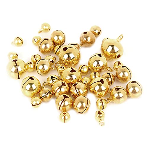 100 stuks Gold Metal Bells, Iron Bell Clips met oogje, Kerstmis, Bruiloft, Decoratie, Hangers, Bells voor DIY ambachten, sieraden, Huisdieren, Wind, Chime
