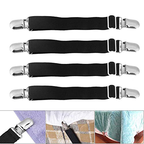 Sheet houder Bed Sheet Clip verstelbare bevestigingsmiddelen Suspenders Band Band Hoekhouder Elastische Grippers Matras Pad Hoes Sheets & kussenslopen 5
