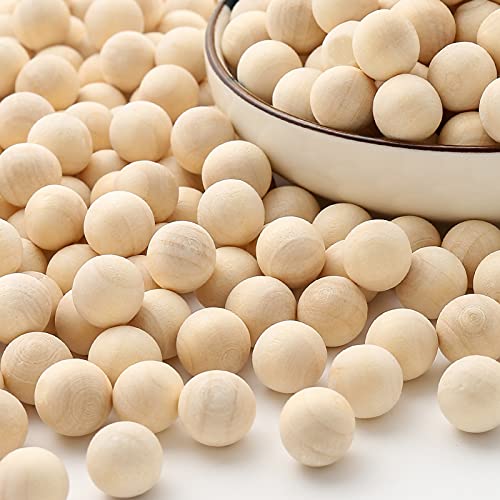 500 st houten ballen 10mm houten kralen ambachtelijke kralen voor doe-het-zelf sieraden accessoires (10mm)