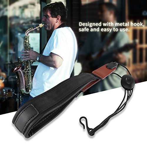 Verstelbare saxofoon band met metalen haak gewatteerde band voor saxofoon hoorn bas klarinet bassoon hobo en andere instrumenten