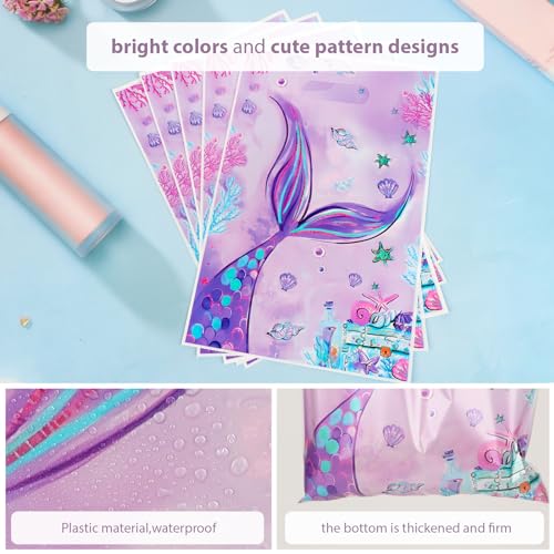 30 st. Zeemeermin feesttassen voor meisjes Snoep Zakken Plastic Cadeau Tassen voor Baby Douche Party Favors Meisjes Vrouwen Verjaardag Decoratie 3