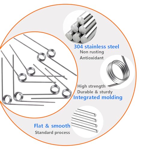 10 st V-vormige torsieveren, roestvrijstalen veer, draad diameter 0,7, 3 omwentelingen, 180°, voor reparatie project 3