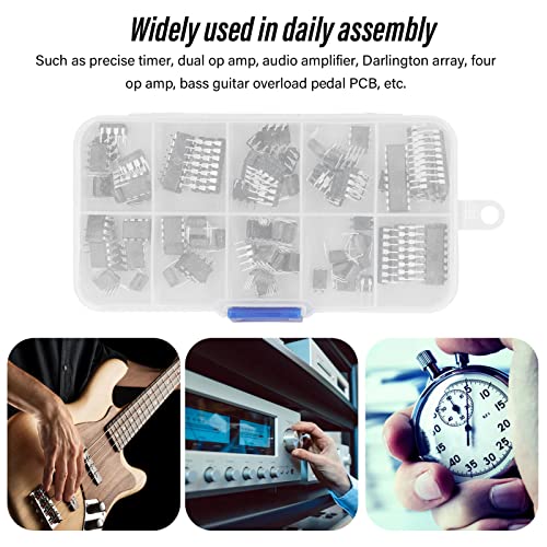 85 stuks IC Assortiment Kit 10 Kinds Geïntegreerde Circuit Chip IC Chips Inclusief NE555 LM324 LM393 UA741 ULN2803 LM358 LM386 NE5532 ULN2003 PC817