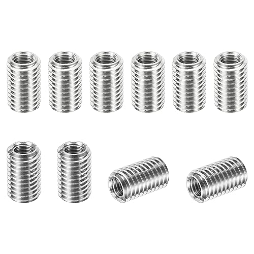 Thread Adapters Nut Reduction Nut, 10 stuks M12*1.75 Male to M8*1.25 Vrouwelijke Repair Insert Nut Schroef Reducer Conversion Roestvrij staal Fastener 20m m