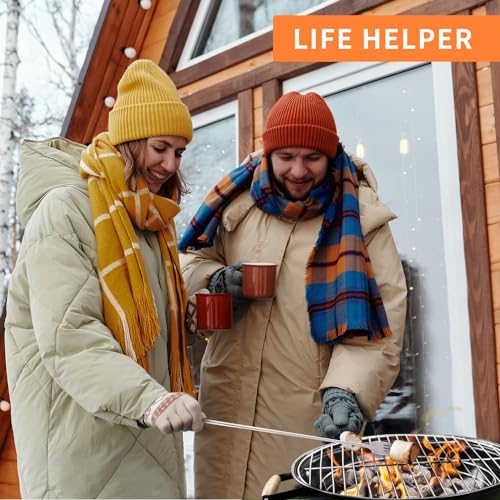 Vork Amazon Basics Roestvrij stalen vorken 8.7~25.4 Inch uitschuifbaar zilver