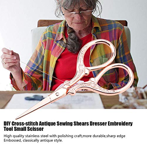 Vintage Ciseaux for Craft DIY Point de Croix, Coudre, Petite Chest of Lades Borduur (Rose) 3