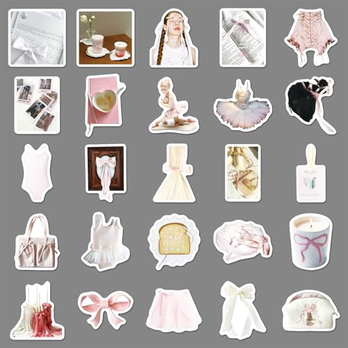 Roze Ballet Stickers voor tieners en volwassenen, 100 stuks, Ballet Vinyl Sticker Set, Auto, Motorfiets, Fiets, Skateboard, Snowboard, Bagage, Laptop, Koffer, Helm, Motorfiets, Computer 4
