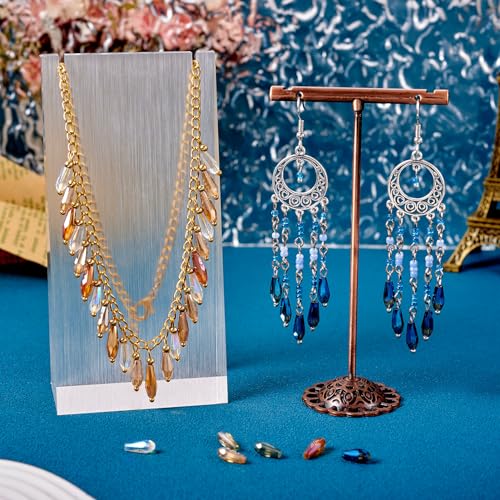 120 st. Teardrop glazen kralen - 6 kleuren Galvaniseren Facet verticaal gat - 0,8mm voor doe-het-zelf Sieraden maken 4