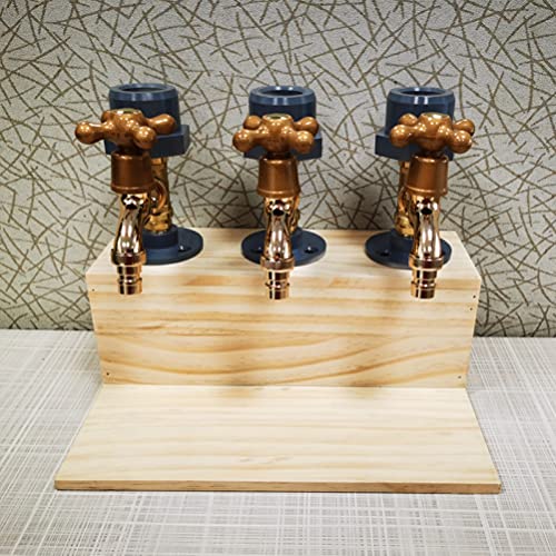 2021 Whiskey Houten Dispenser Vaderdag Triple Schnaps Alcohol Whiskey Wood Dispenser Faucet vorm Spout party diner bar en drank station 3